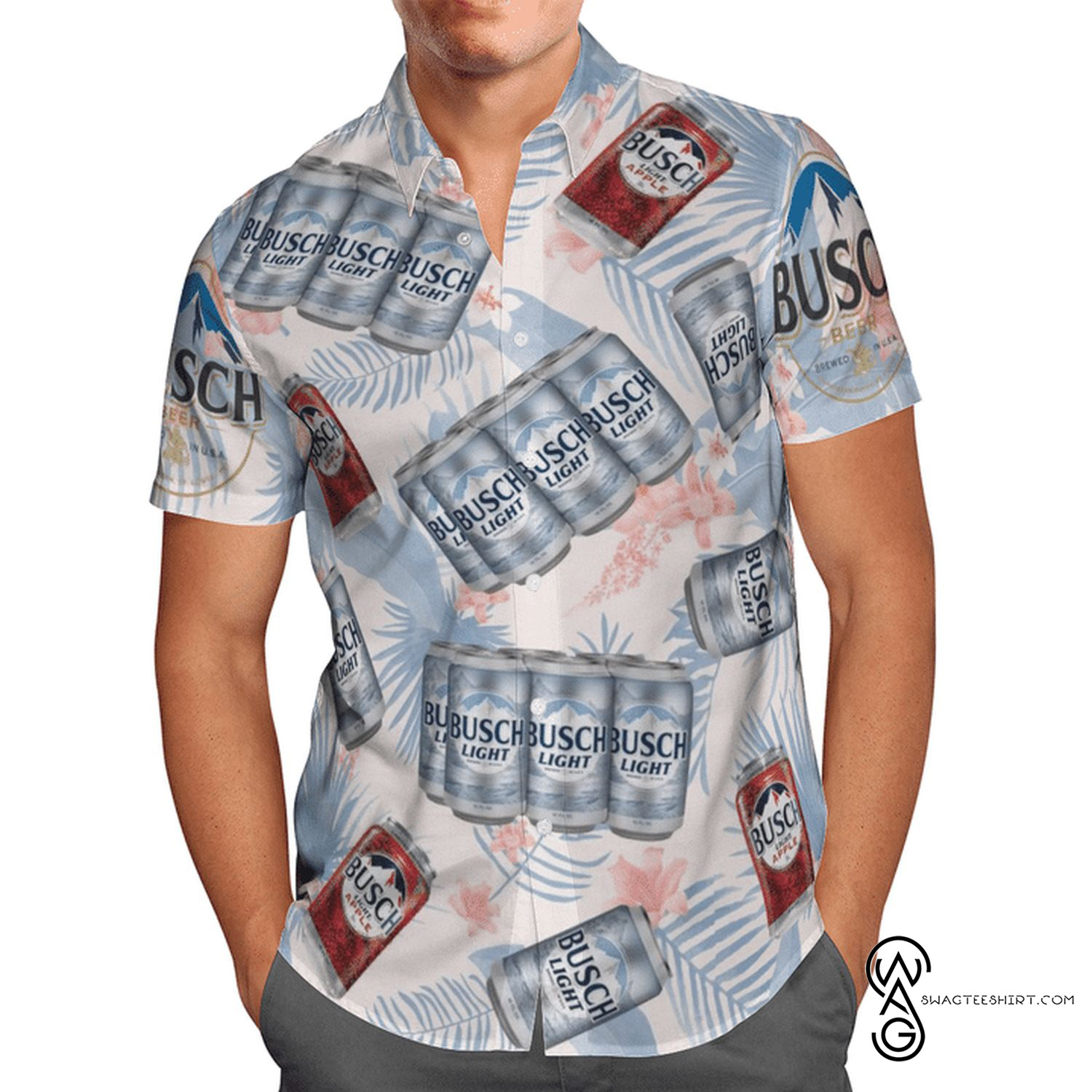 [Top Trending] Busch Light Beer Light Floral Busch Latte Drinking Beer Lover Beach Summer Full Printing Hawaiian Shirt